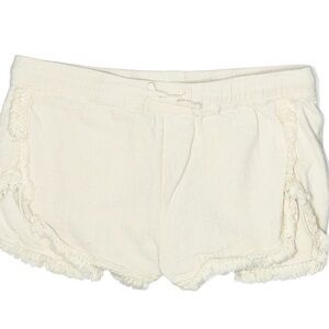 Ban-Jara Fringe Elastic Tie Off White  Med Woman's Shorts
